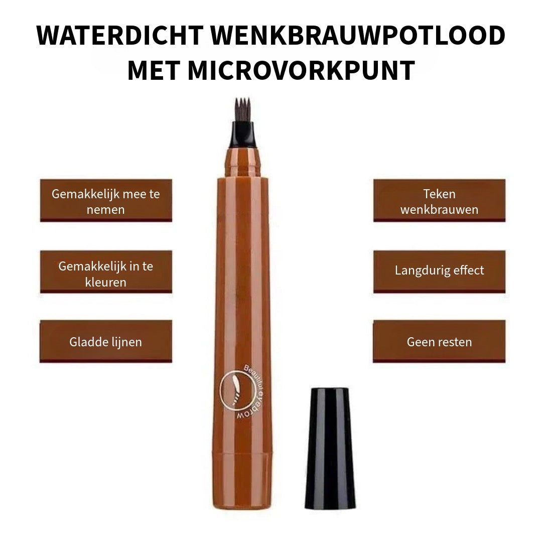 Waterdicht Wenkbrauwpotlood met Microvorkpunt