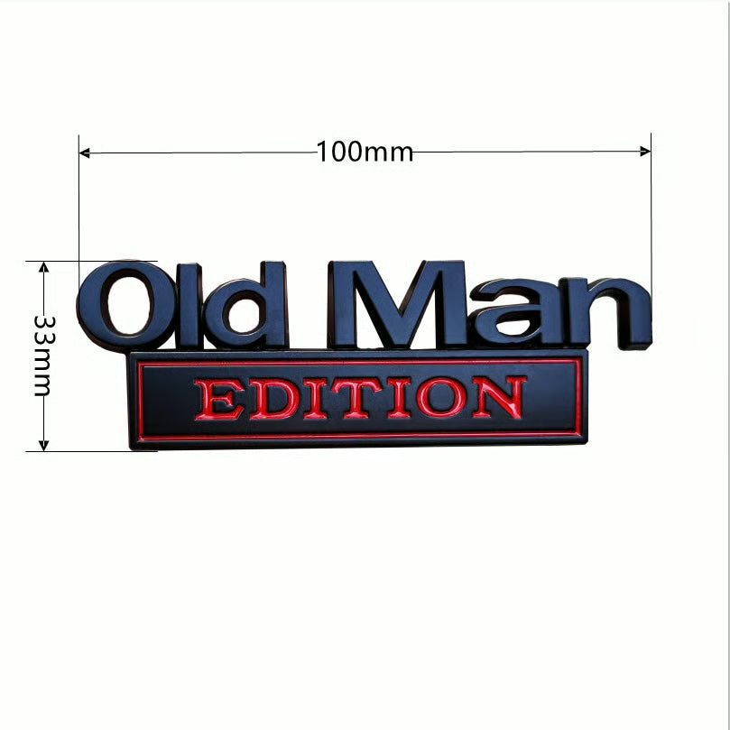 Old Man Edition Auto Embleem