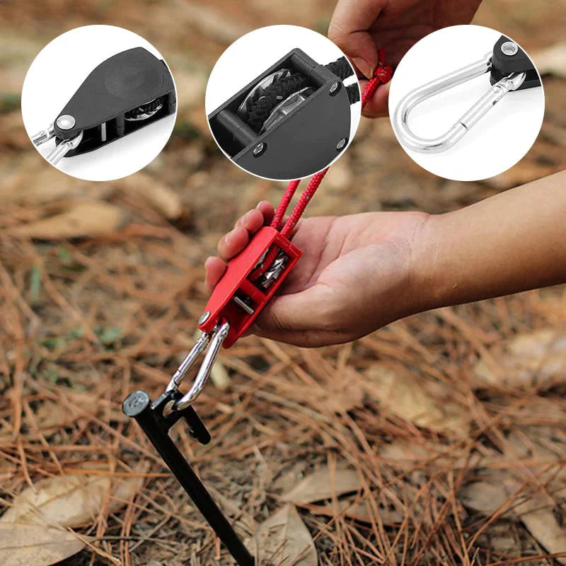 Draagbare Verstelbare Fix Tent hoge sterkte snelle release katrol - Camping touw