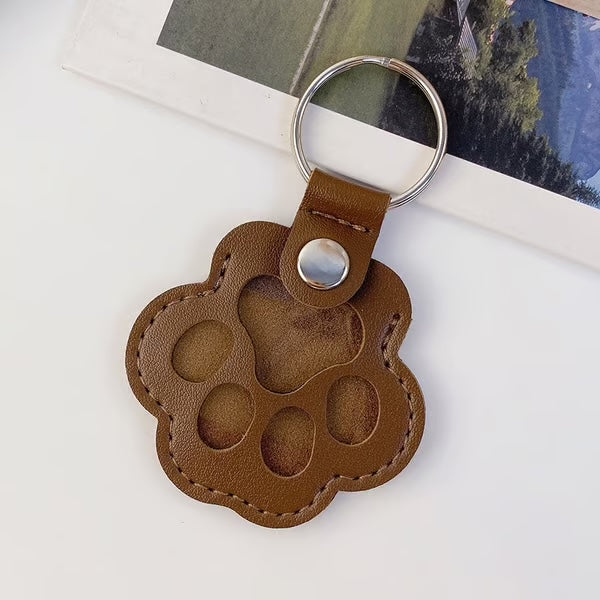 Leren Dierenpoot Sleutelhanger
