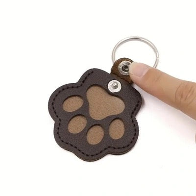 Leren Dierenpoot Sleutelhanger
