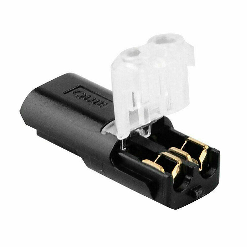 Dubbeladerige Push-In-Connector met Vergrendelingsclip