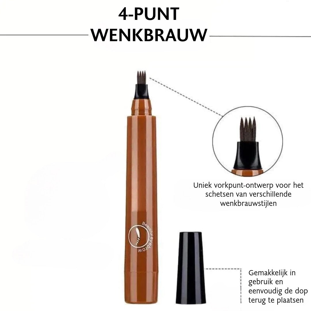 Waterdicht Wenkbrauwpotlood met Microvorkpunt