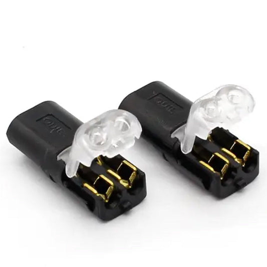 Dubbeladerige Push-In-Connector met Vergrendelingsclip