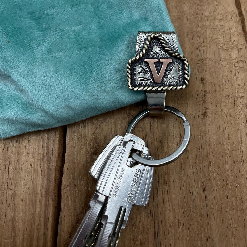 Vintage Letter Sleutelhanger