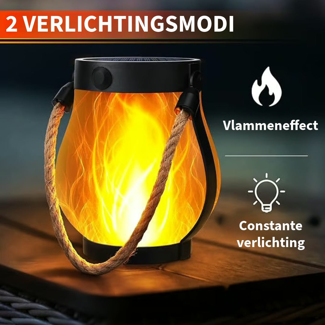 Dansende Vlammen Zonne-Energie Lantaarn