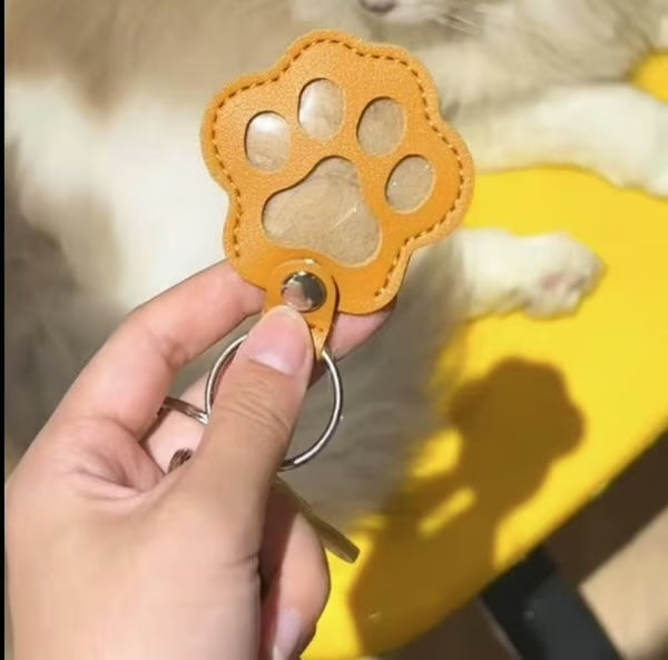 Leren Dierenpoot Sleutelhanger