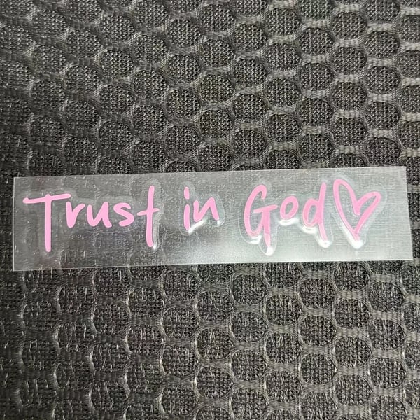 Trust in God Achteruitkijkspiegel Sticker