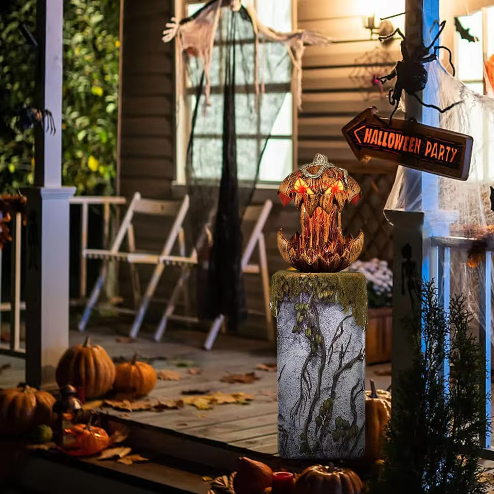 Griezelige Halloween Pompoen met Bewegende Effecten en LED-Licht