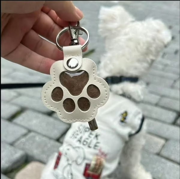 Leren Dierenpoot Sleutelhanger