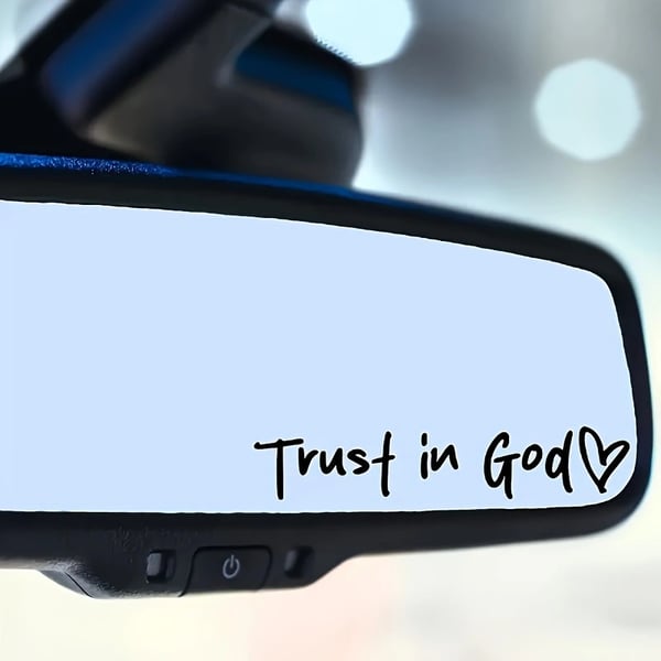Trust in God Achteruitkijkspiegel Sticker