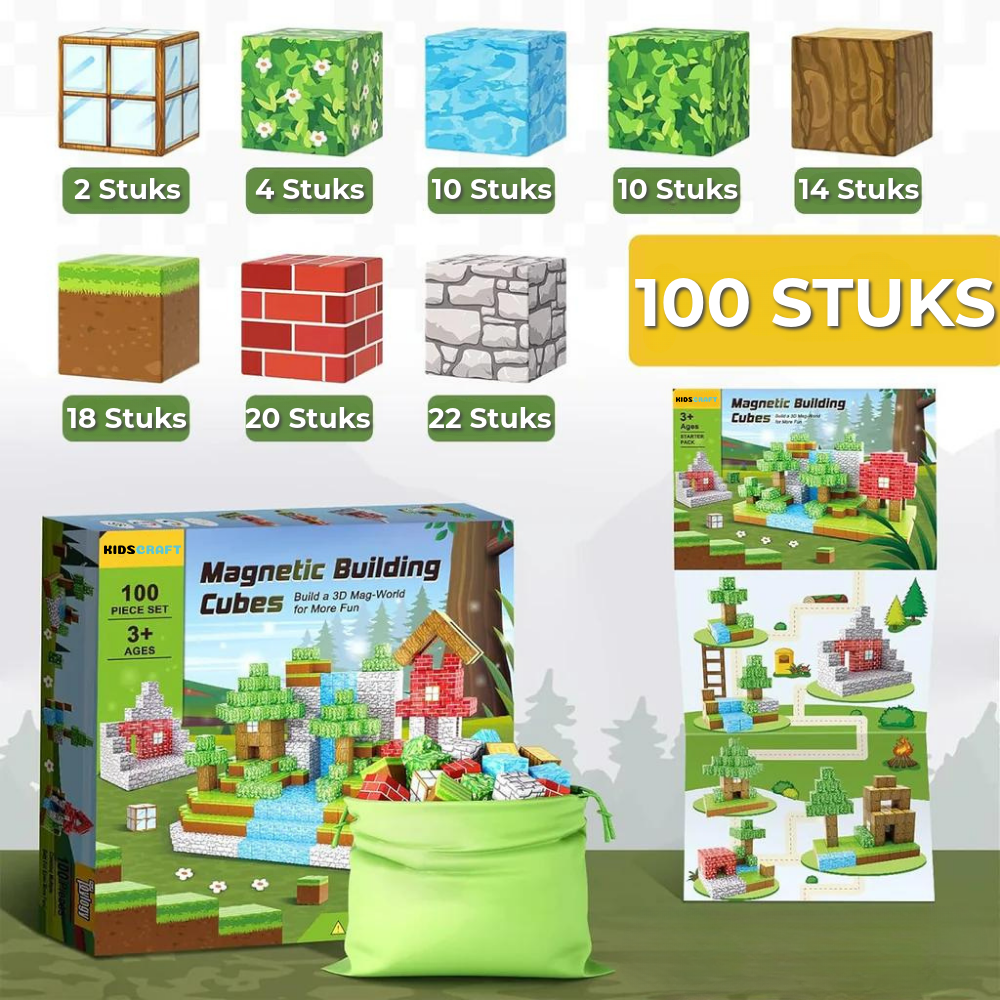 Minecraft Magnetische Blokkenset