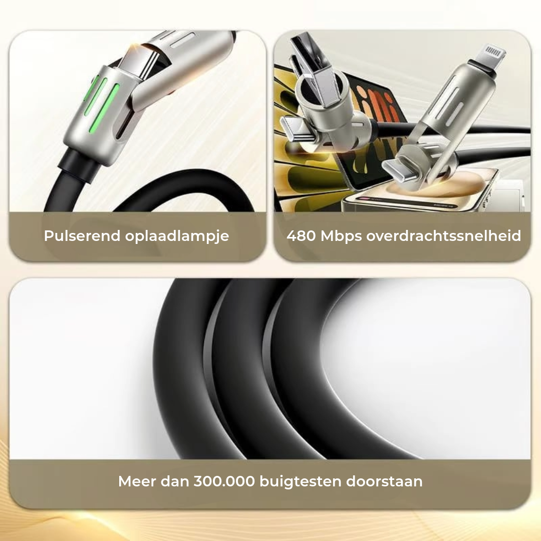4-in-1 Multifunctionele Oplader