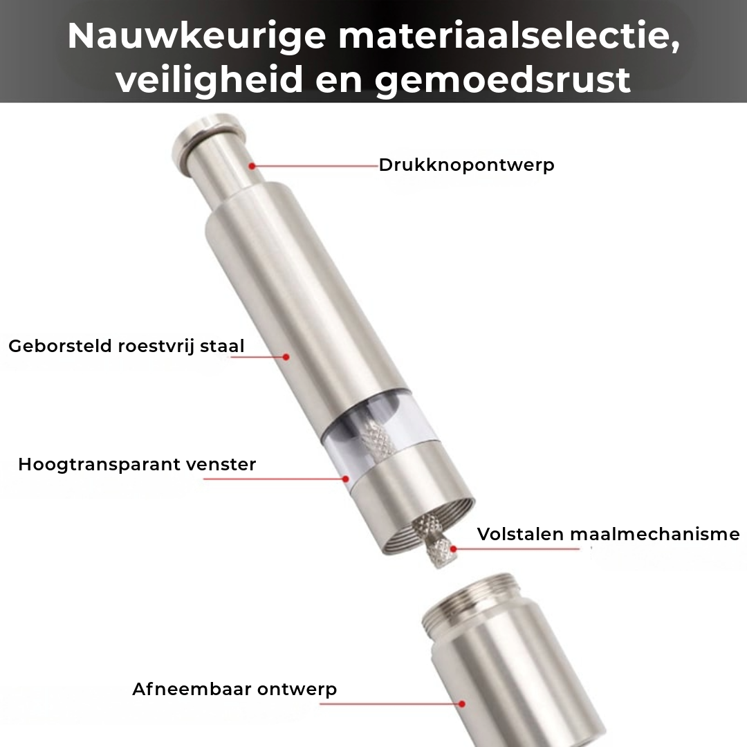 Roestvrij Stalen Peper & Zout Set