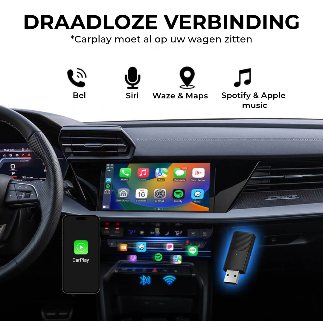Mini Draadloze CarPlay Adapter