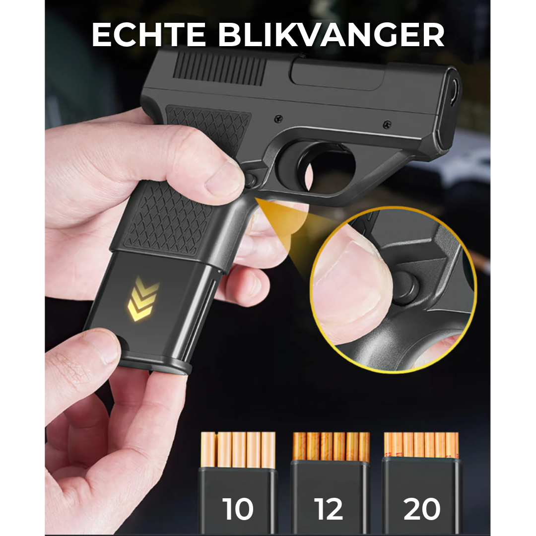 Pistool Aansteker + Sigaretten Opbergdoos