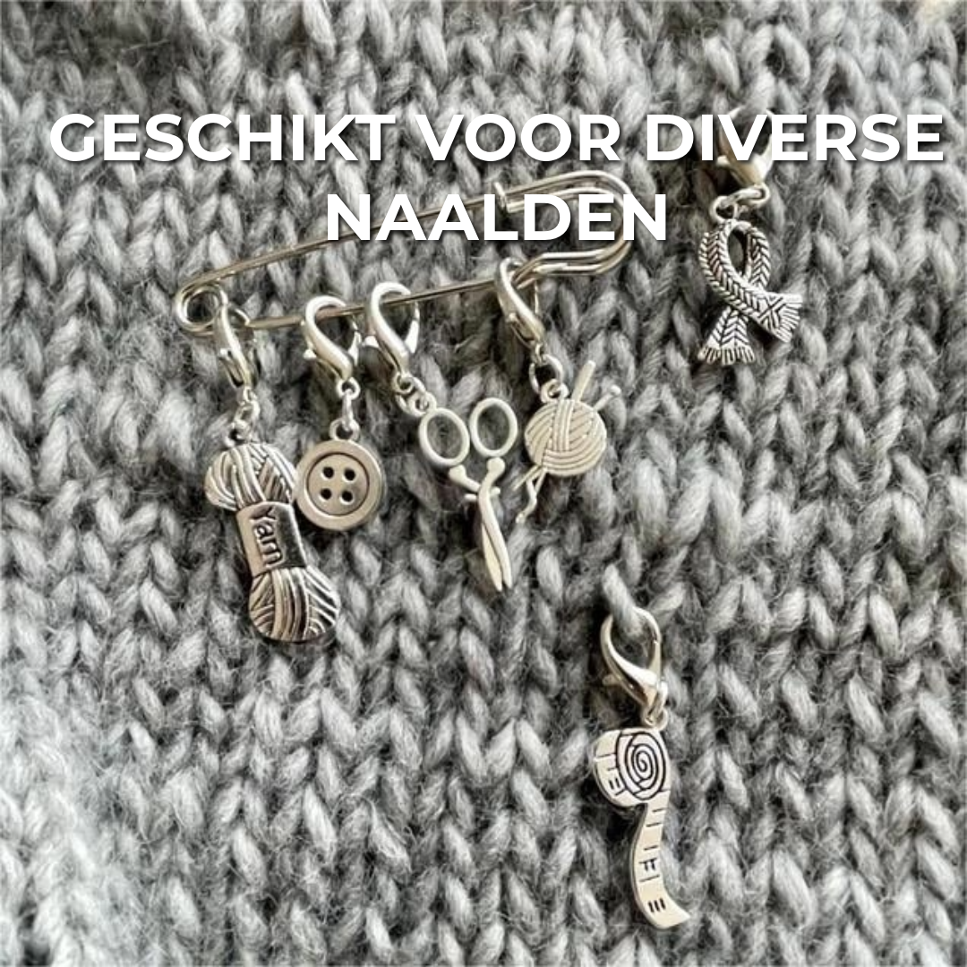 Haak- en Brei Steekmarkeerders | 6 Stuks + Veiligheidsspeld