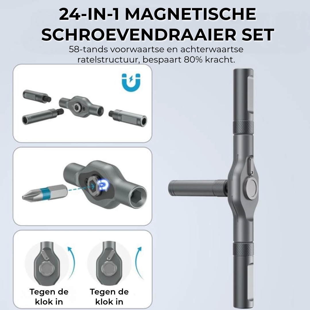 Professionele 24-in-1 Magnetische Schroevendraaier Set