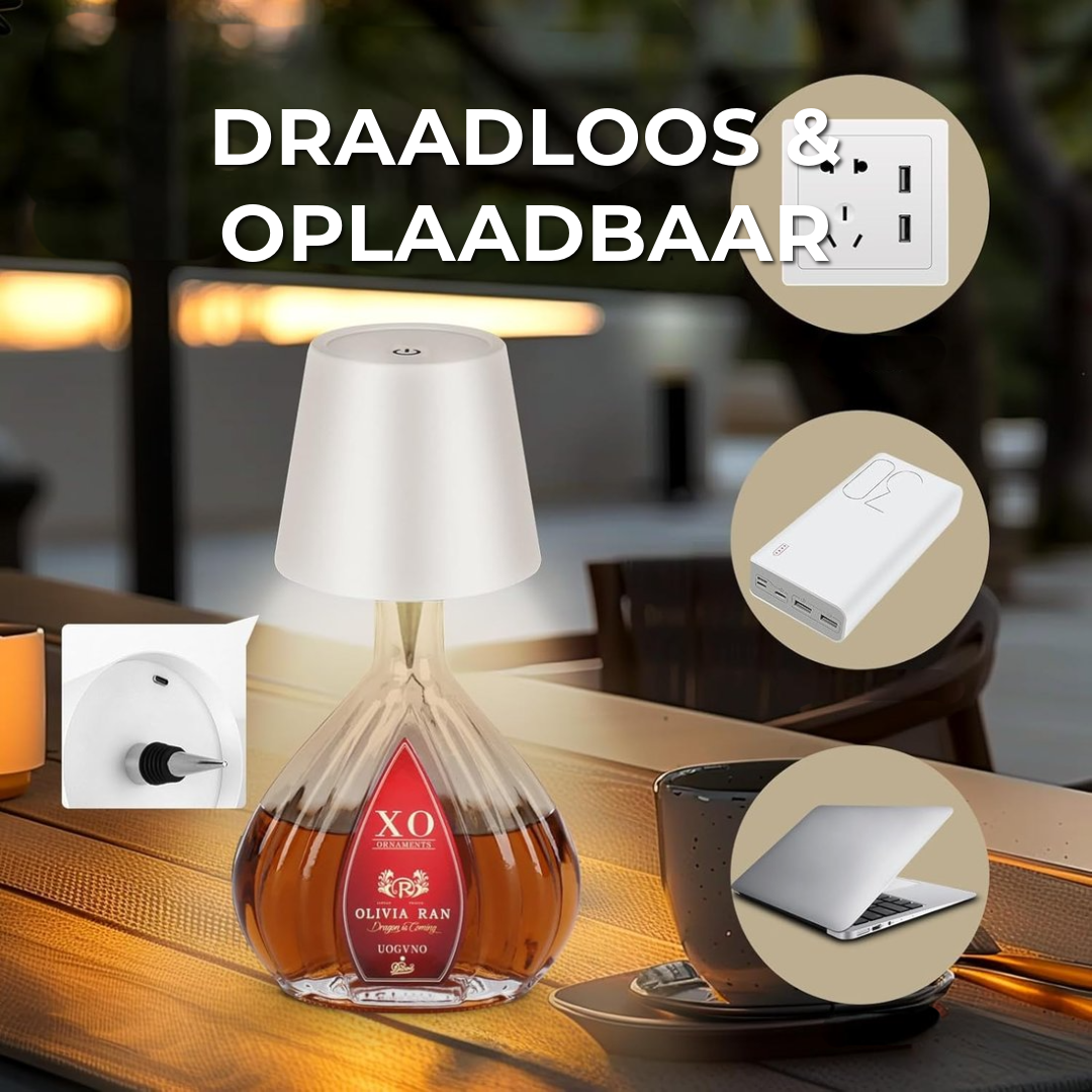 Draadloze Flessenlamp