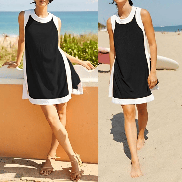 Dames 2-delige Set – Top + Rok & Short met Zakken