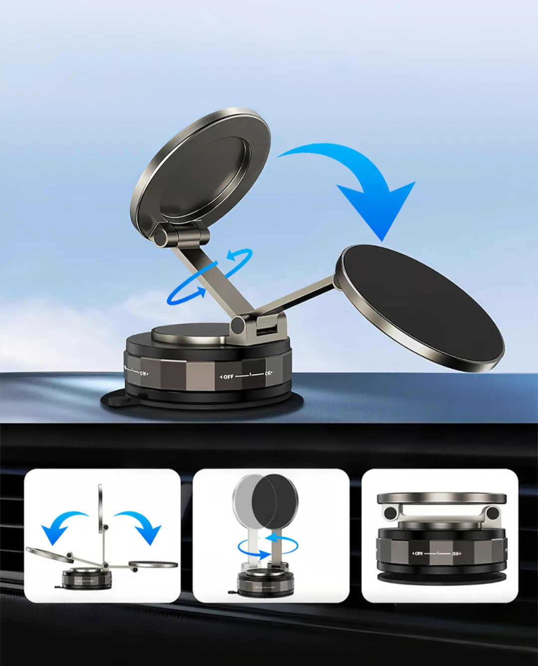 Vacuüm/ Magnetische Telefoonhouder