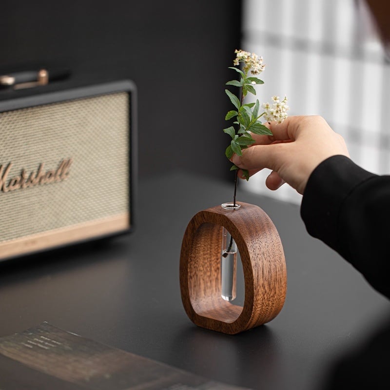 Luxueuze Houten Vaas