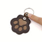 Leren Dierenpoot Sleutelhanger