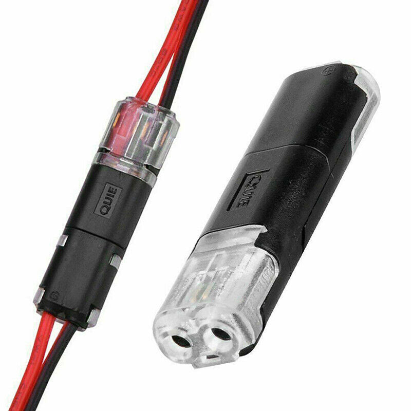 Dubbeladerige Push-In-Connector met Vergrendelingsclip