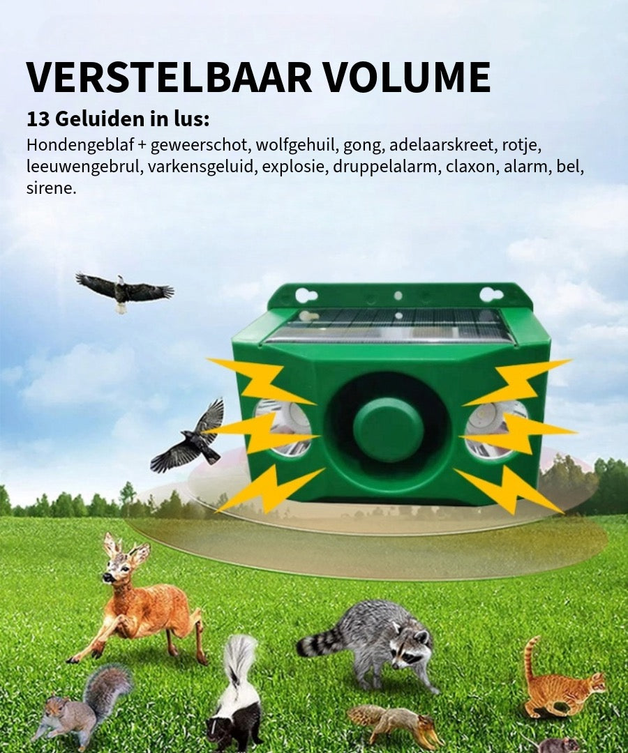 Alarmsysteem Tegen Dieren op Zonne-Energie