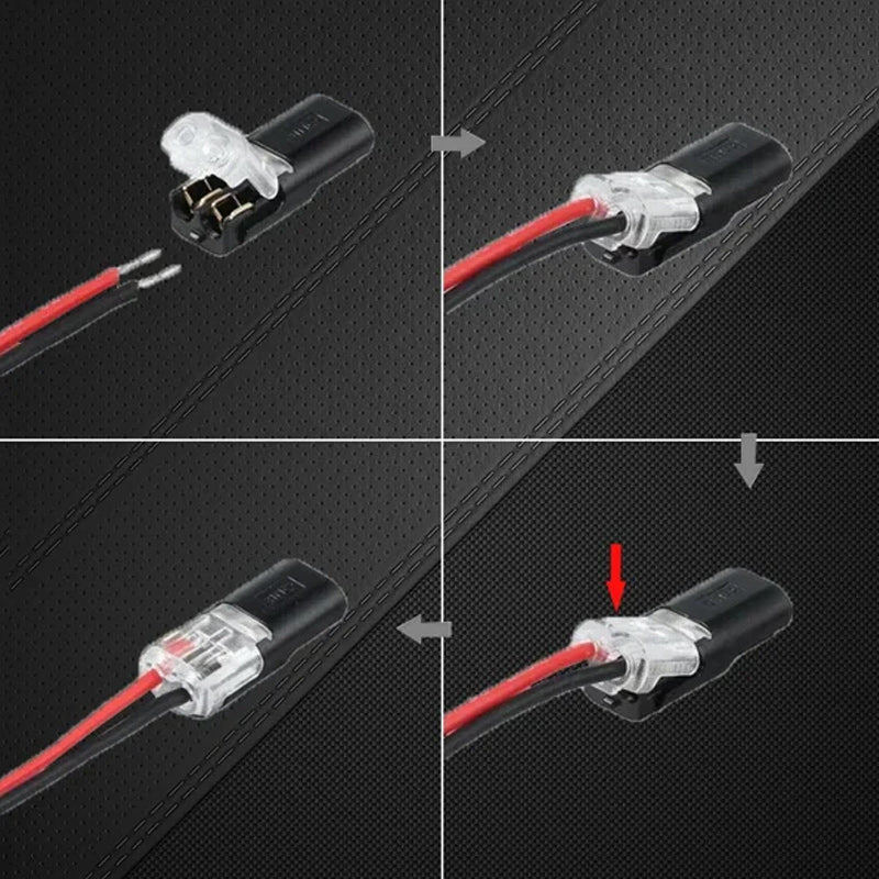 Dubbeladerige Push-In-Connector met Vergrendelingsclip