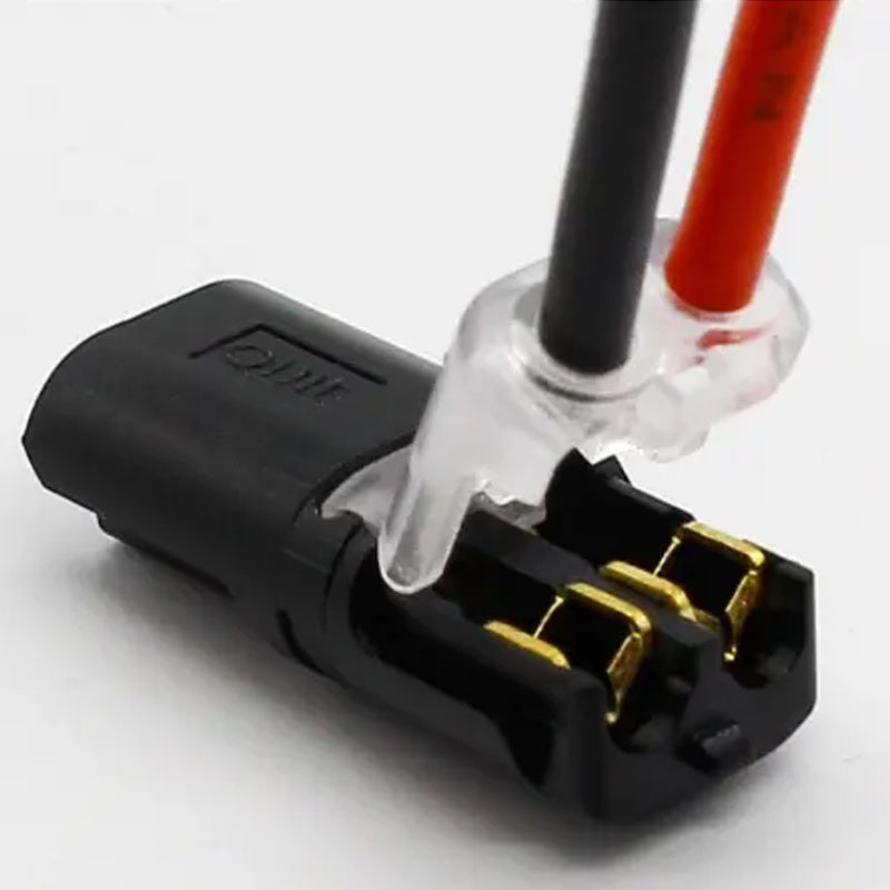 Dubbeladerige Push-In-Connector met Vergrendelingsclip