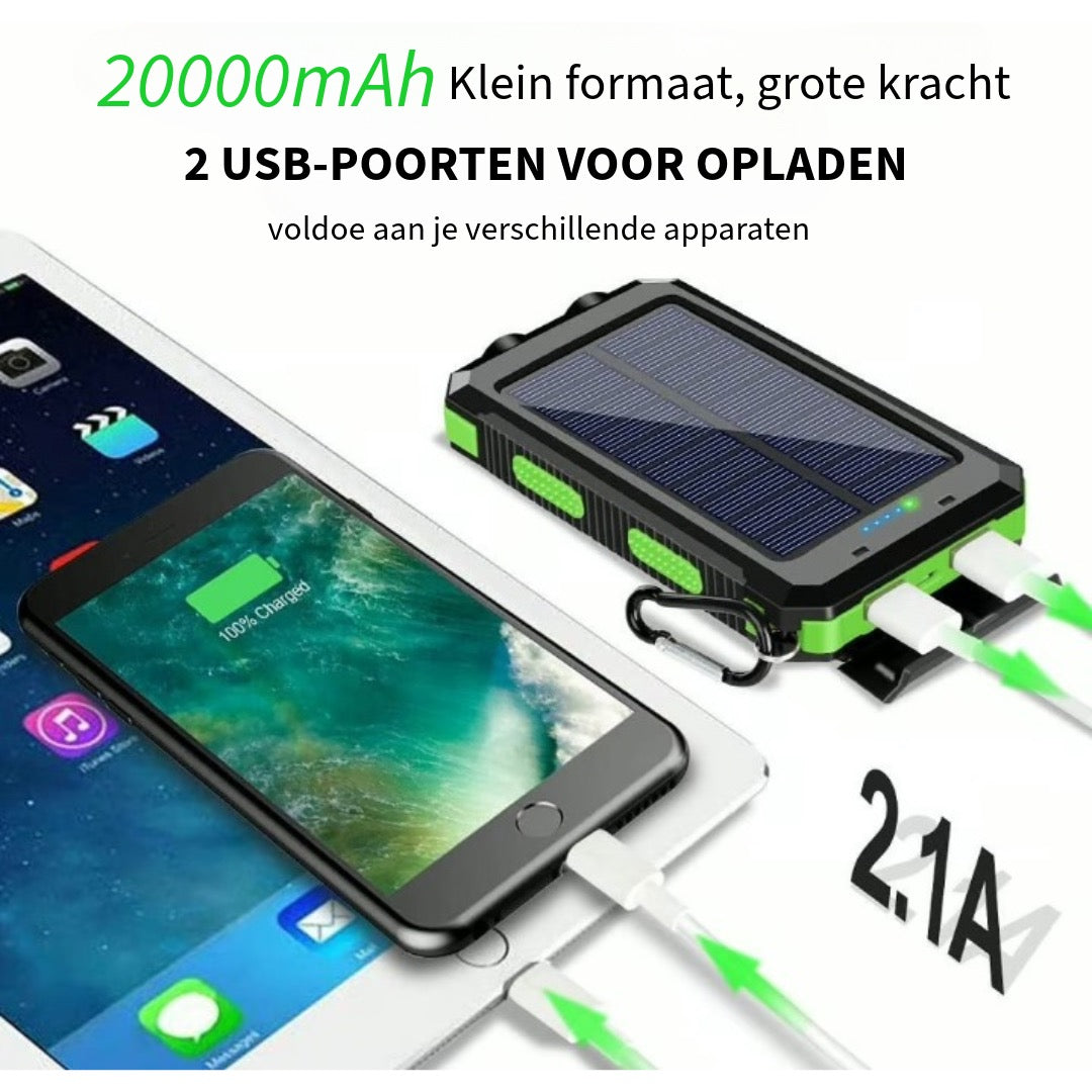 Waterdichte Powerkbank op Zonne-energie