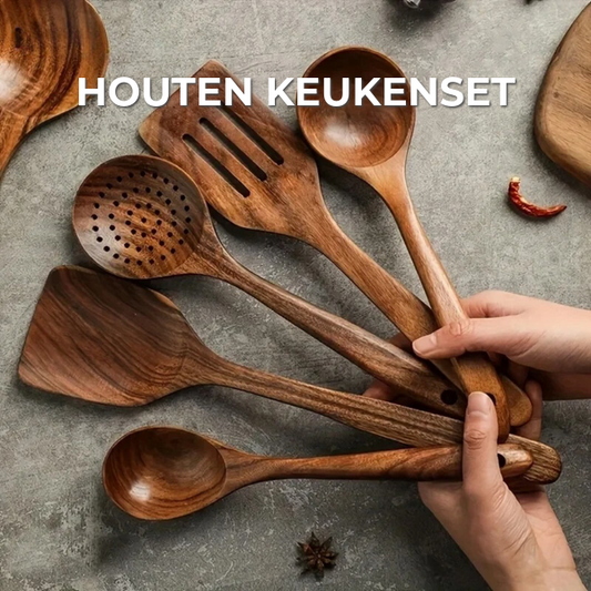 Houten Keukenset | 5 Stuks