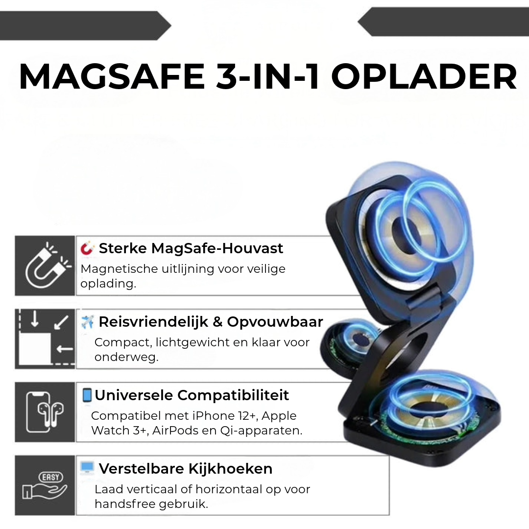 MagSafe 3-In-1 Oplader