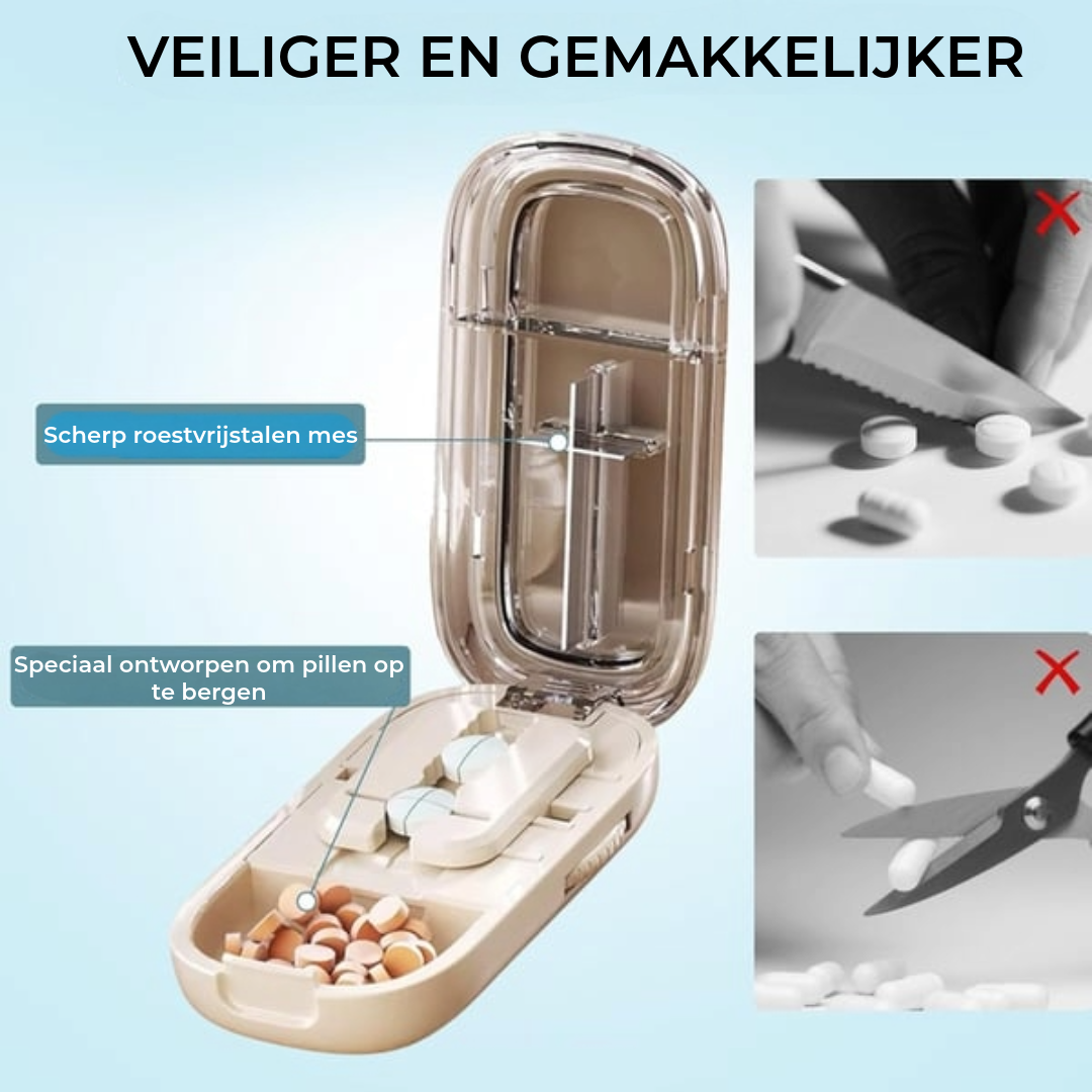 Draagbare Pillensnijder – Veilig & Nauwkeurig