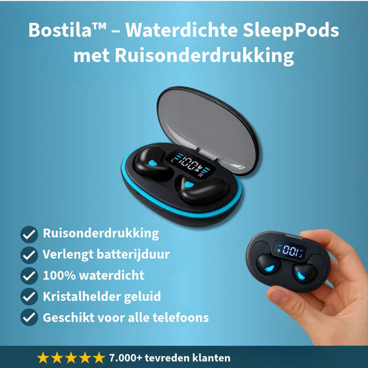 Bostila™ – Waterdichte SleepPods met Ruisonderdrukking