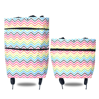 Uitzetbare Boodschappentas Op Wieltjes